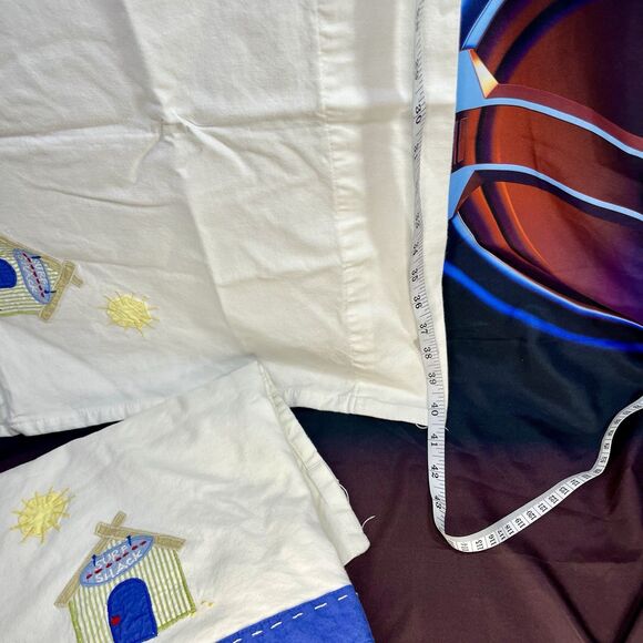 SET OF 2 - Pottery Barn Kids Island Surf Valance Cantonniere Surfboard Palm Tree - Picture 10 of 13